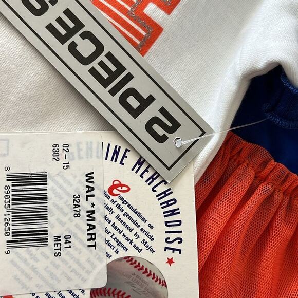 Genuine Merchandise New York Mets Infant LOVE Bodysuit & Skirt Set 0-3 M - Picture 5 of 5